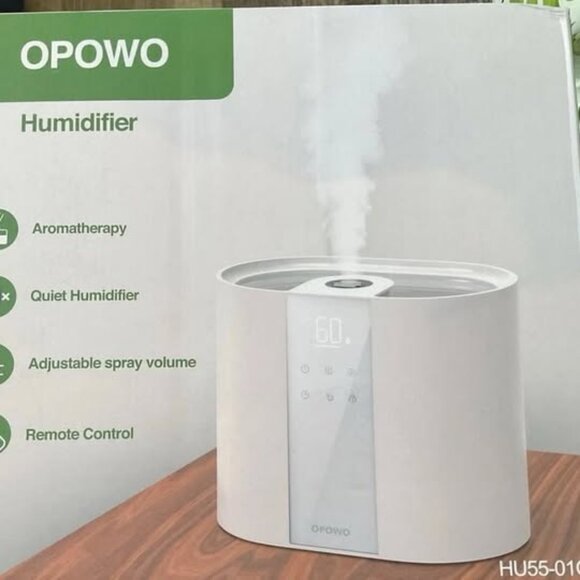 Opowo Cool Mist Humidifier – Ultrasonic Air Humidifier for Bedroom & Office - Picture 1 of 2
